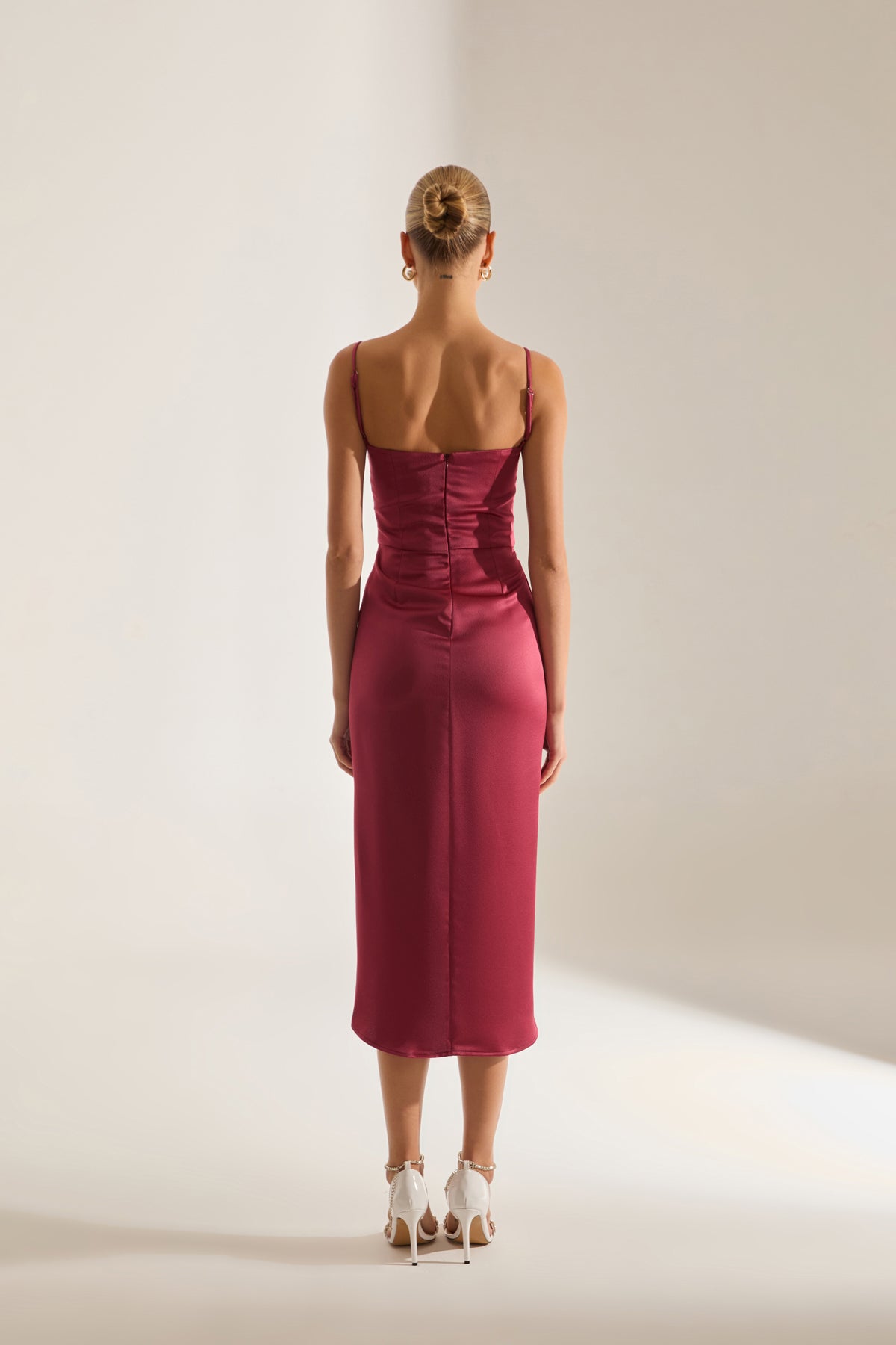 Solomia Drapeli Strap Dress VENETIAN RED Evening Gown