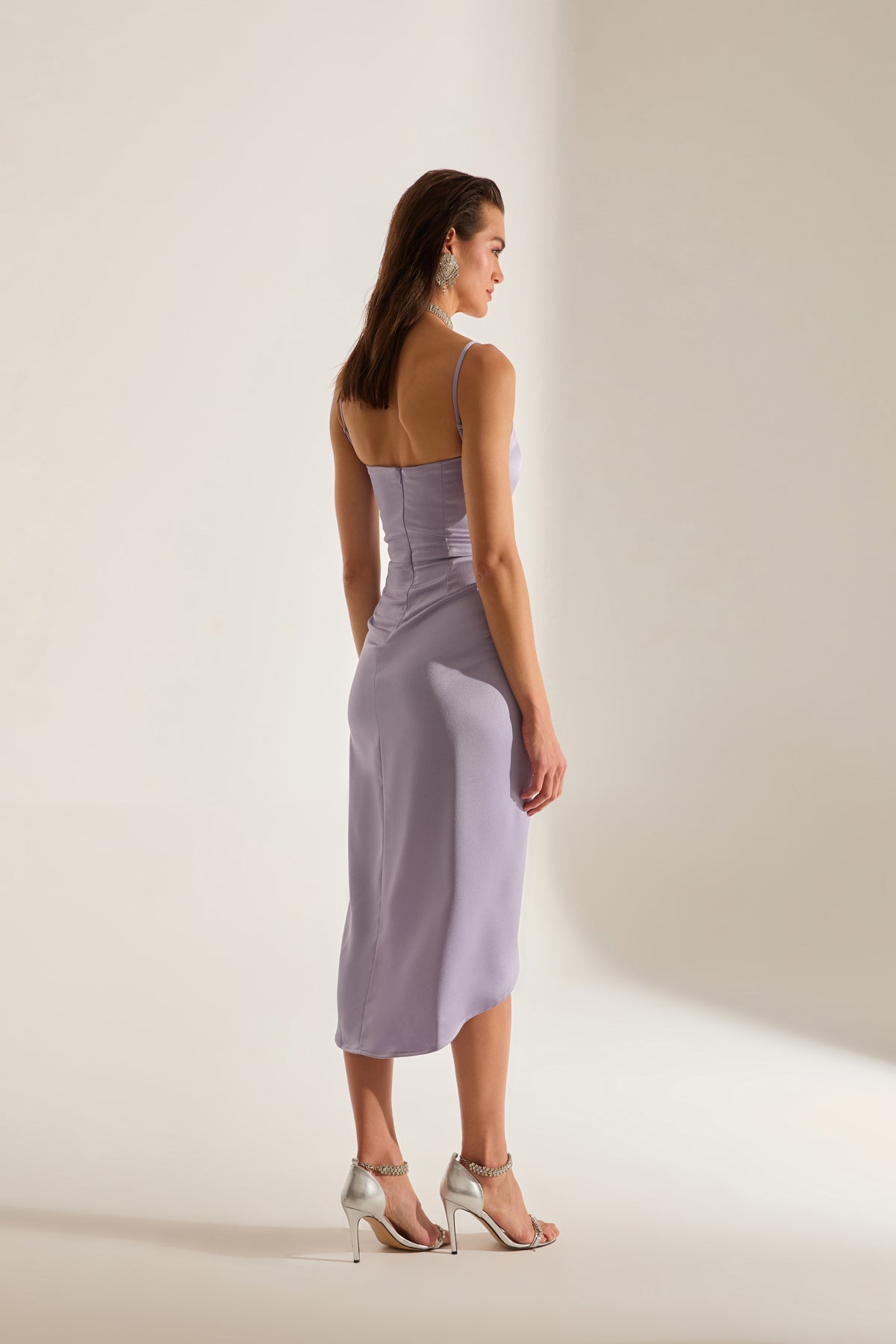 Solomia Drapeli Strap Dress LIGHT LILAC Evening Gown