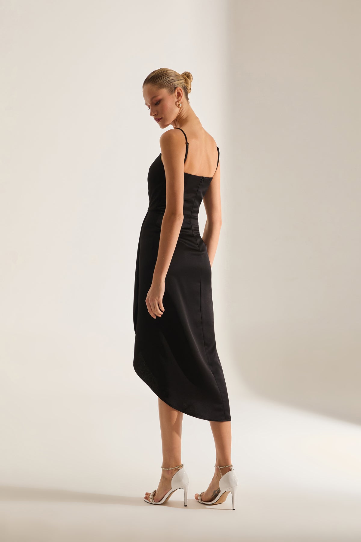 Solomia Drapeli Strapless BLACK Evening Dress