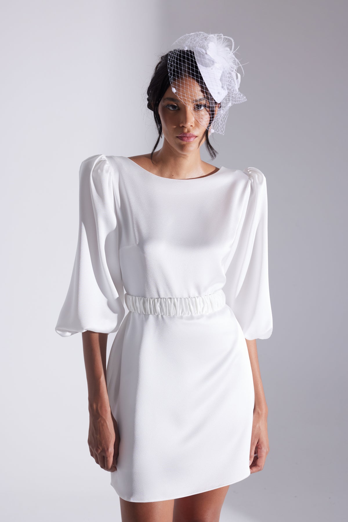 Julie Balon Kol Mini WHITE Engagement Dress