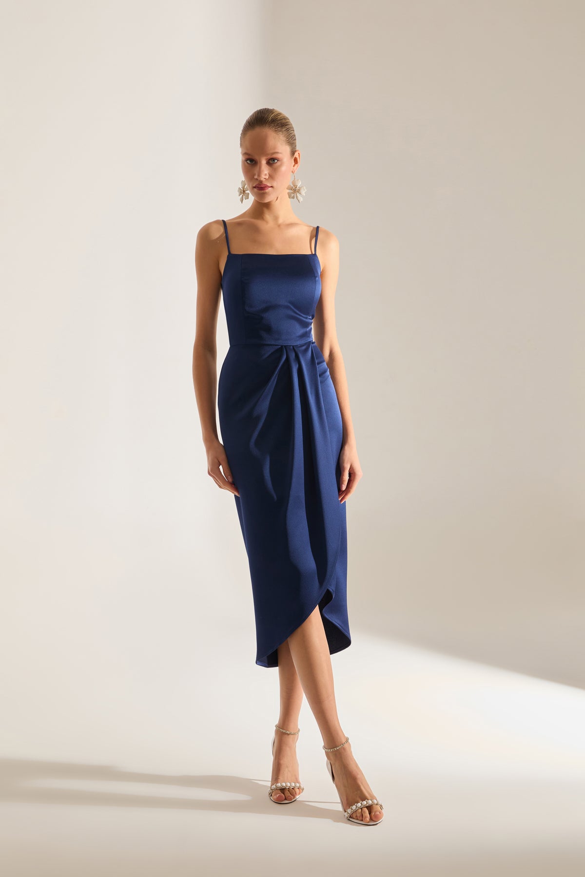 Solomia Drapeli Trägerkleid DUNKELBLAU Abendkleid