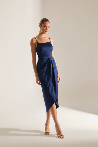 Solomia Drapeli Trägerkleid DUNKELBLAU Abendkleid
