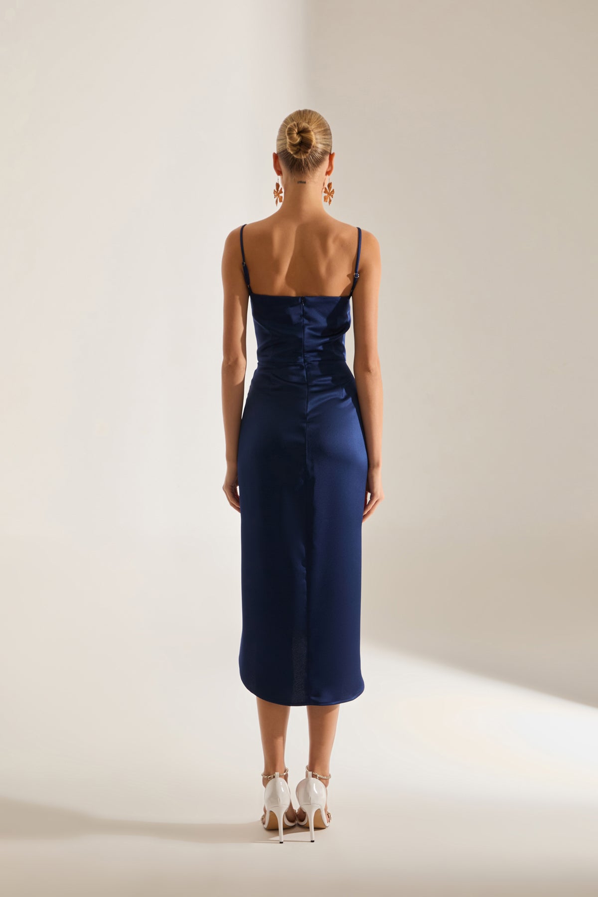 Solomia Drapeli Trägerkleid DUNKELBLAU Abendkleid
