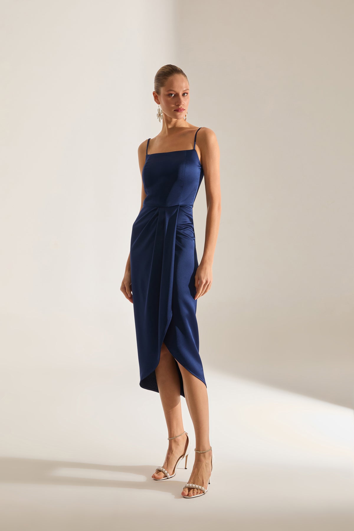 Solomia Drapeli Trägerkleid DUNKELBLAU Abendkleid