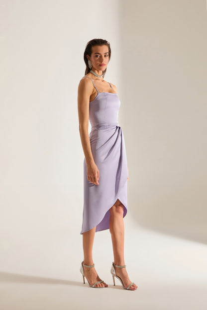 Solomia Drapeli Strap Dress LIGHT LILAC Evening Gown