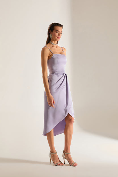 Solomia Drapeli Strap Dress LIGHT LILAC Evening Gown