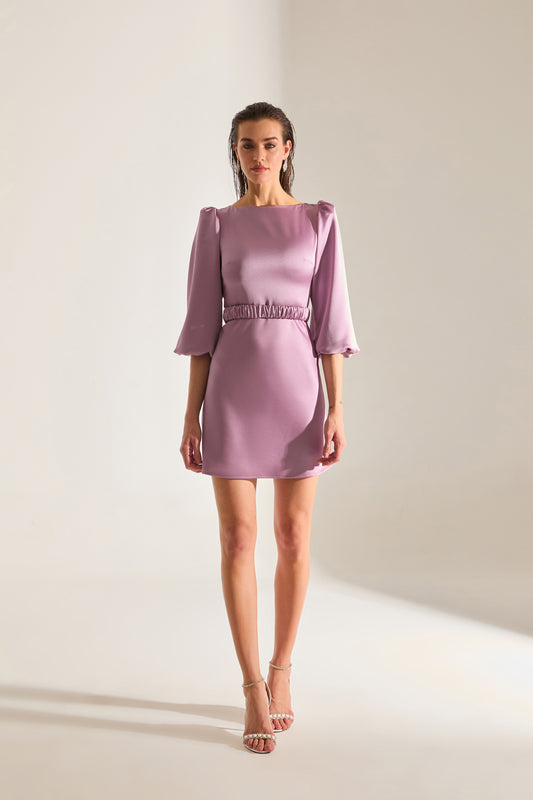 Julie Balon Kol Mini DARK LILAC Engagement Dress