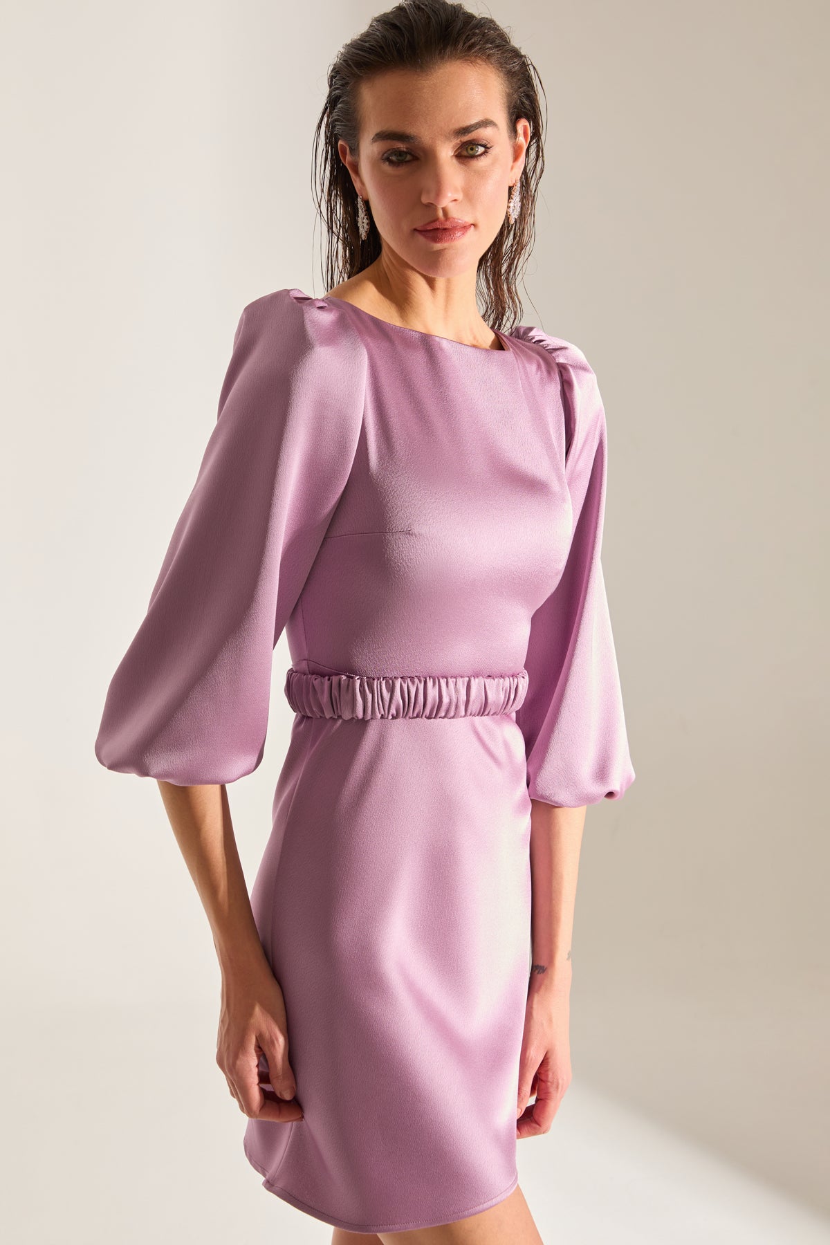 Julie Balon Kol Mini DARK LILAC Engagement Dress