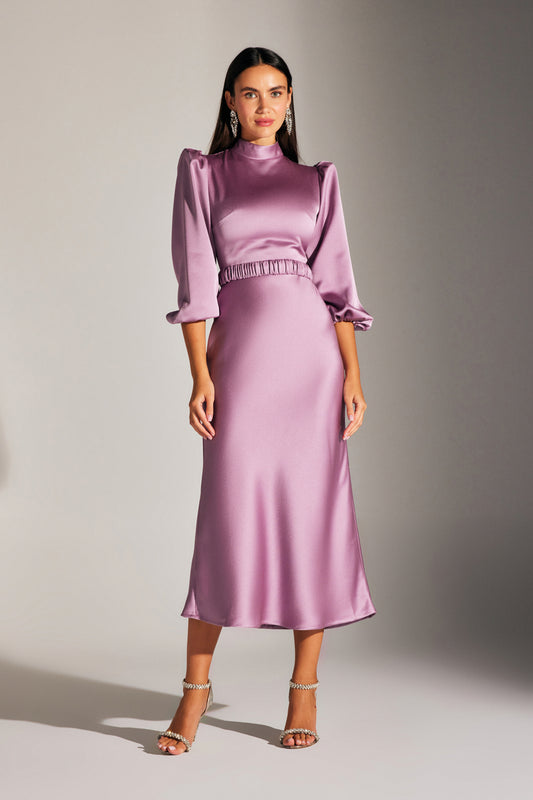 BERTHE HAKİM YAKA LILA KLEID