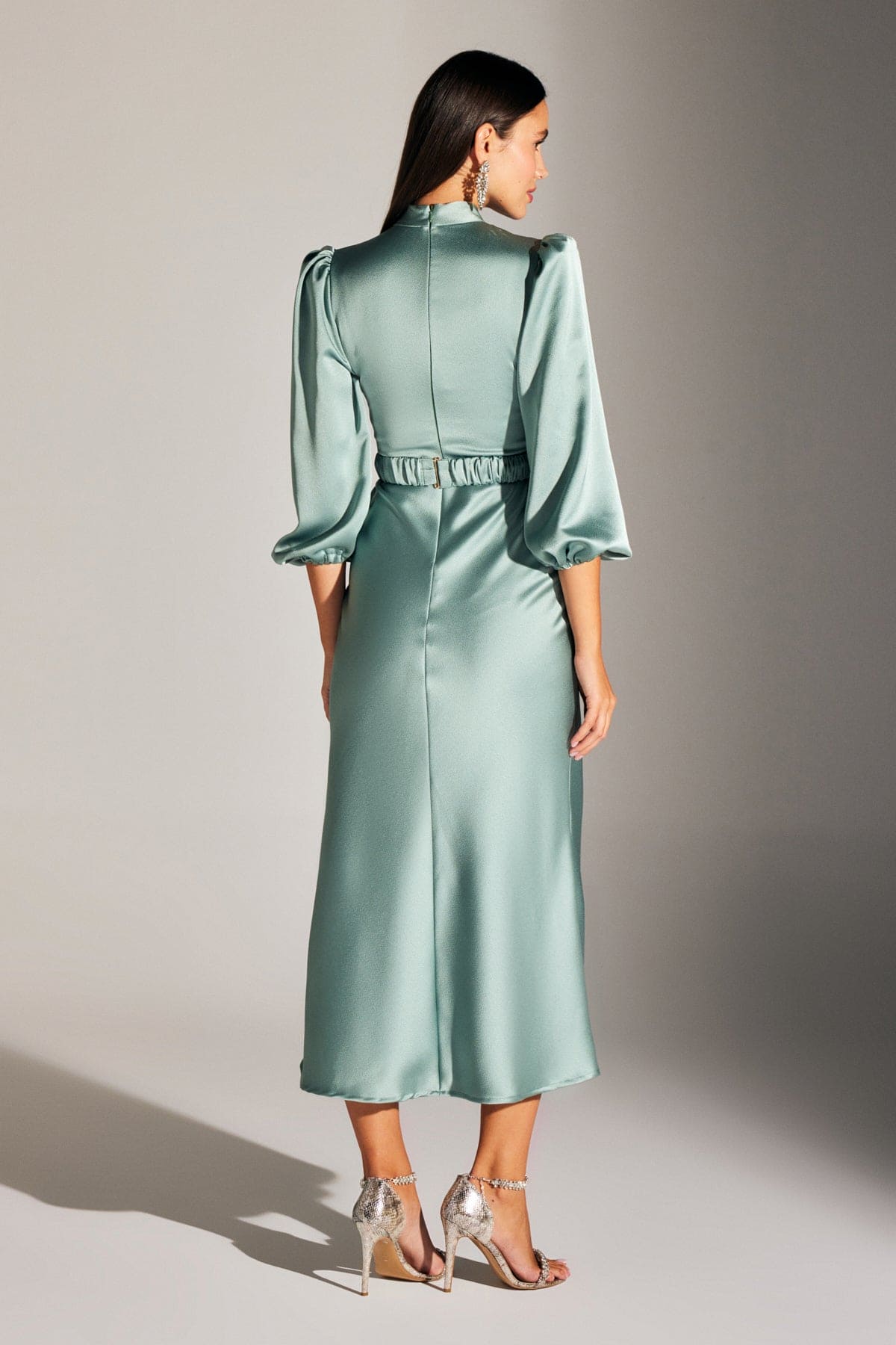 BERTHE HAKİM YAKA WASSERGRÜN KLEID