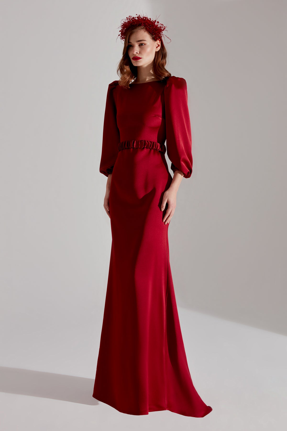 Comet Bay Red Balloon Long Sleeve Tail Dress