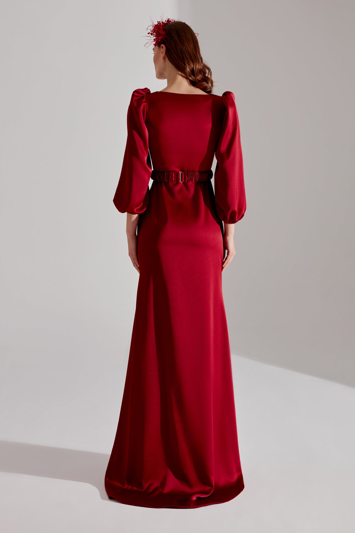 Comet Bay Red Balloon Long Sleeve Tail Dress
