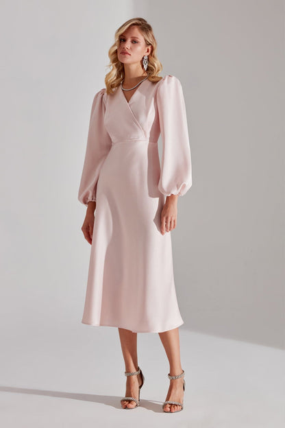 Merry PUDRA Cross Collar Flared Dress