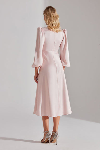Merry PUDRA Cross Collar Flared Dress
