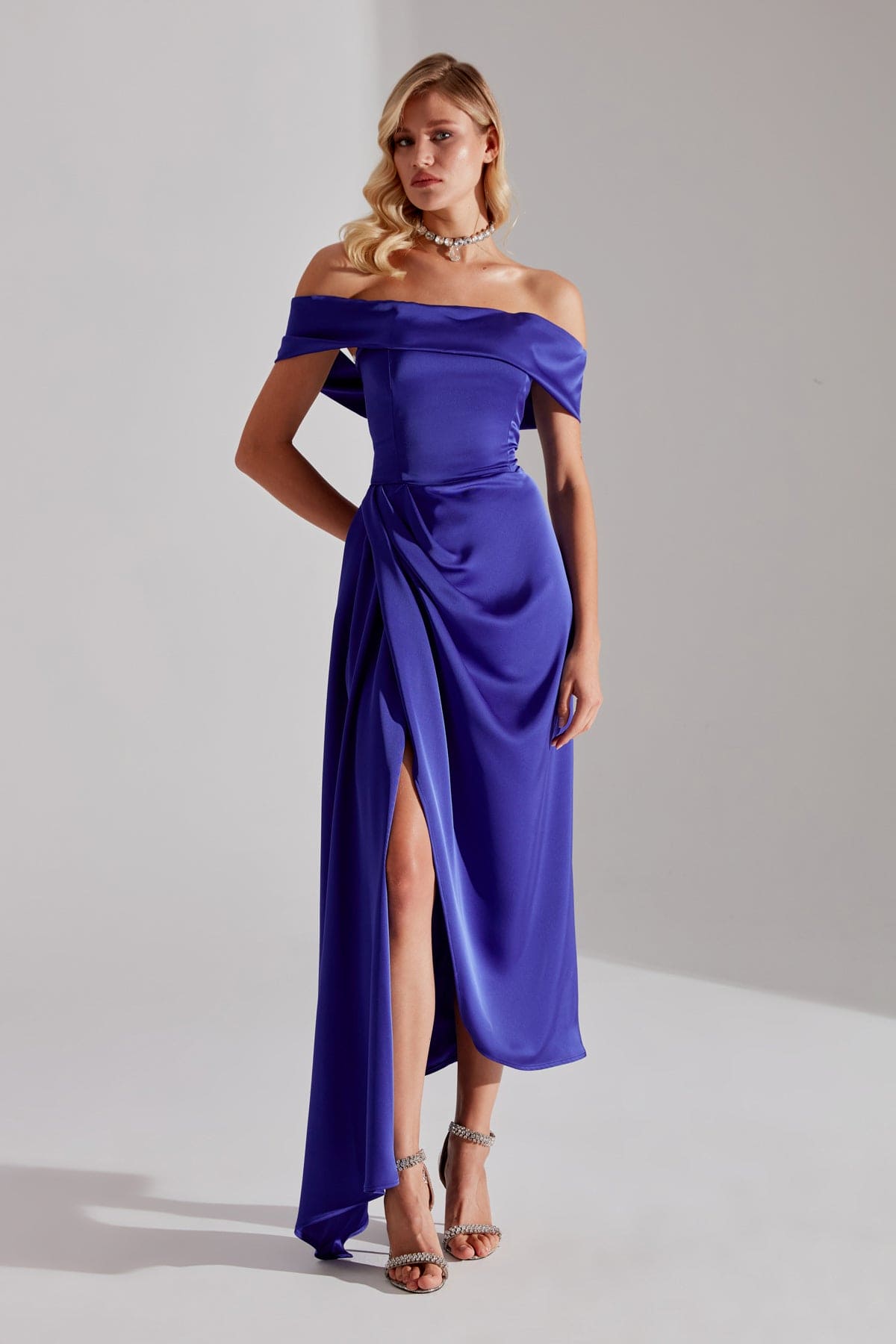 Cristie Open-Shoulder SAKS Wedding Engagement Dress