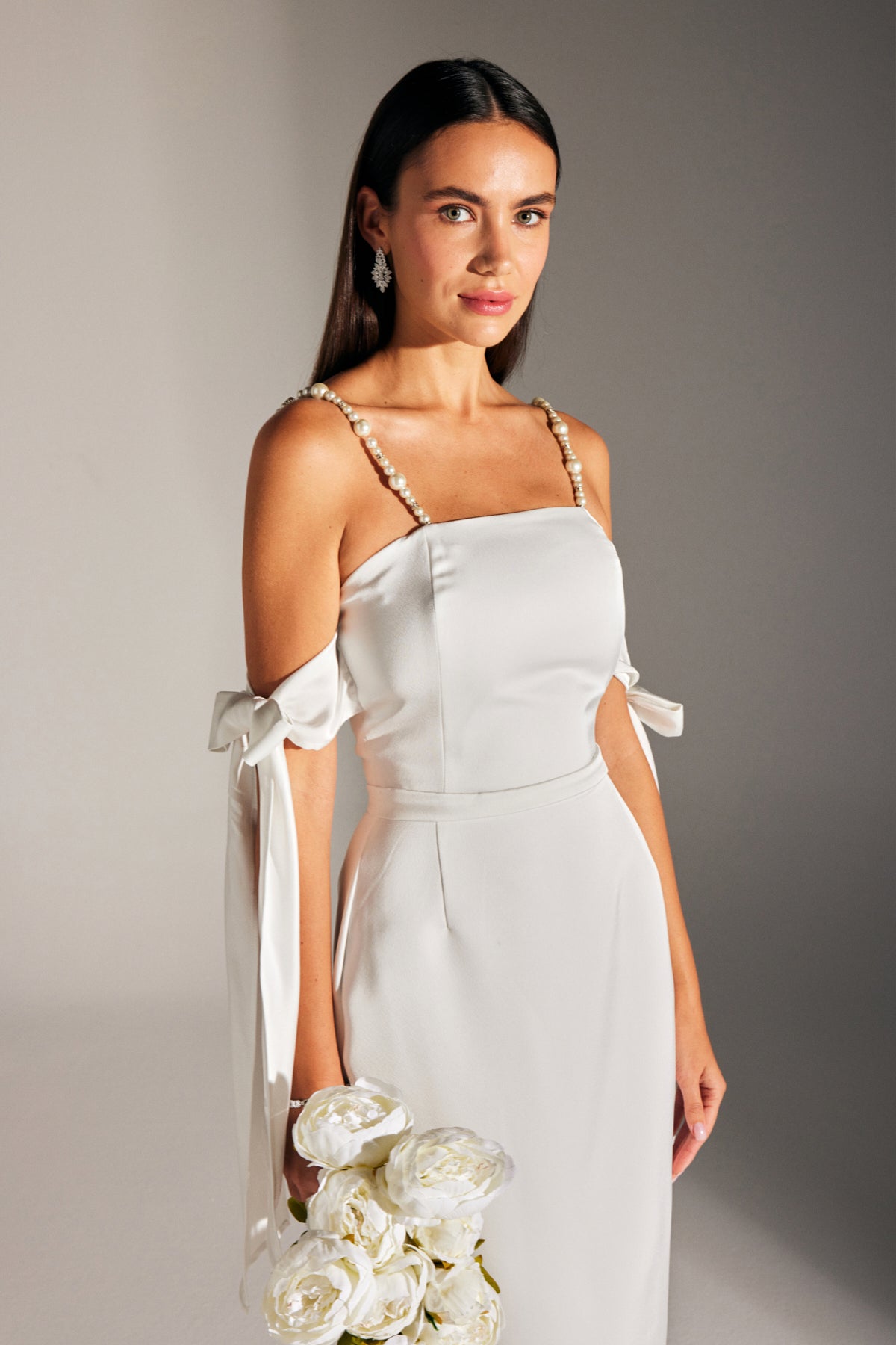 Pearl Beyaz Nişan Elbisesi