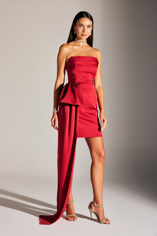 Perry KIRMIZI Detailliertes Mini-Kleid