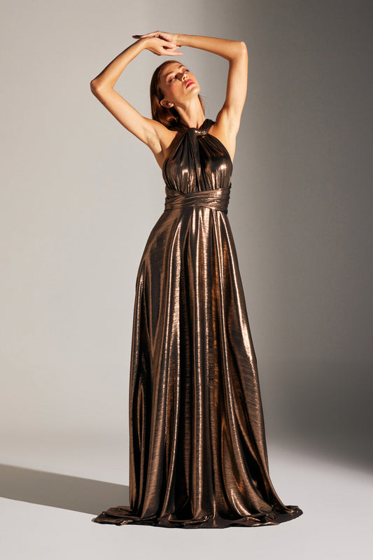 KATE MULTI WAY BRONZE KLOSH KLEID