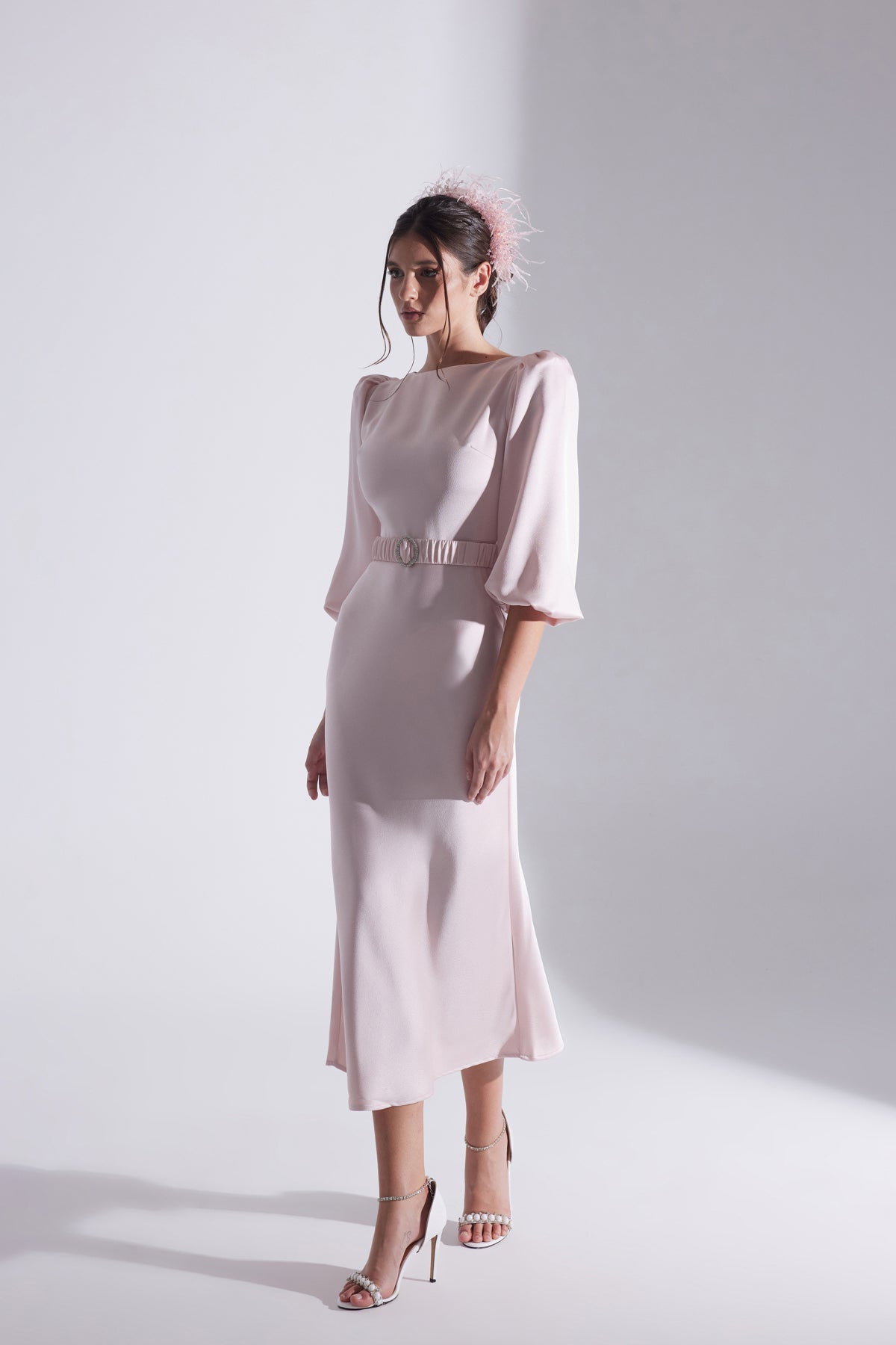 Diana Stone Belted PINK Dress