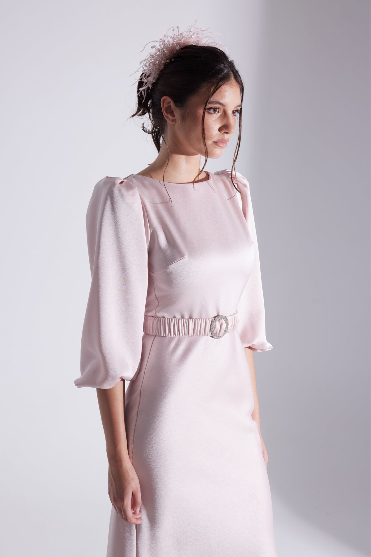 Diana Stone Belted PINK Dress