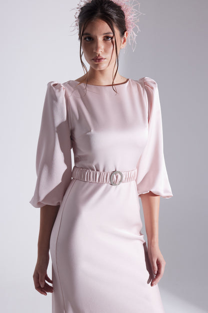 Diana Stone Belted PINK Dress