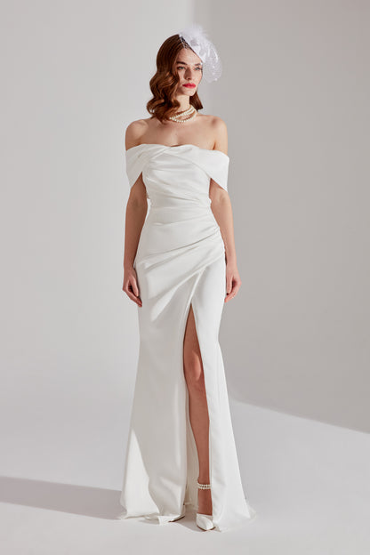 VENESSA LOW SHOULDER WEDDING DRESS
