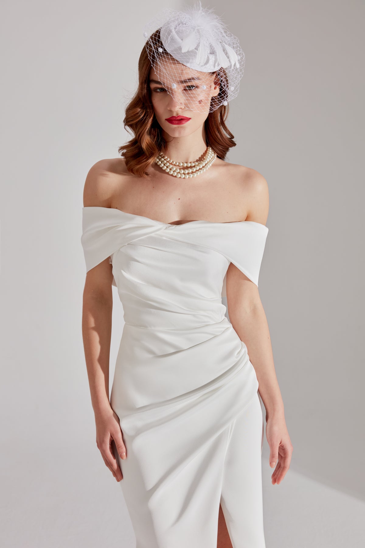 VENESSA LOW SHOULDER WEDDING DRESS