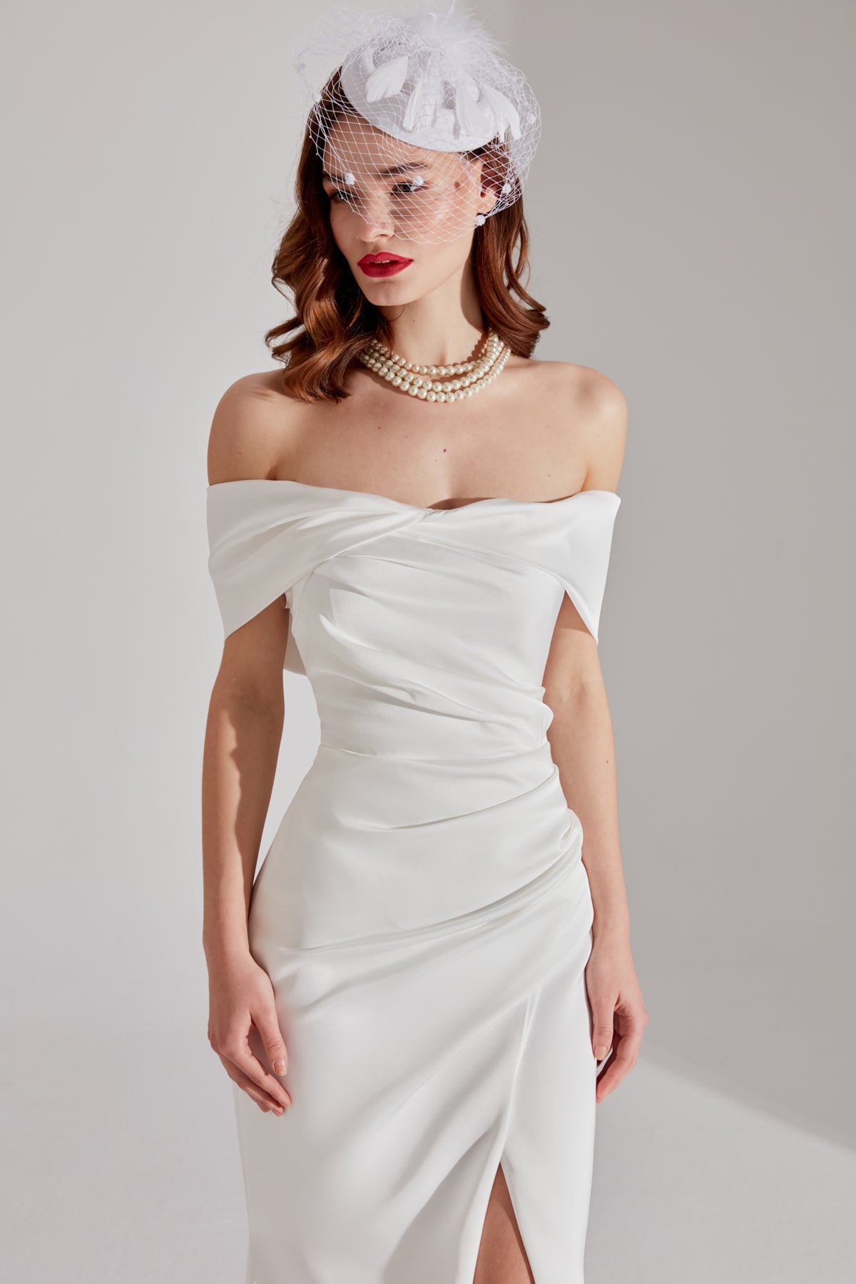VENESSA LOW SHOULDER WEDDING DRESS