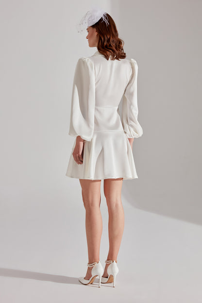 ROBE DE FIANÇAILLES À VOLANTS BLANCS HANNAH