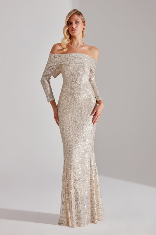 CLAIRE Payet Sparkling DORE Off-Shoulder Wedding Dress