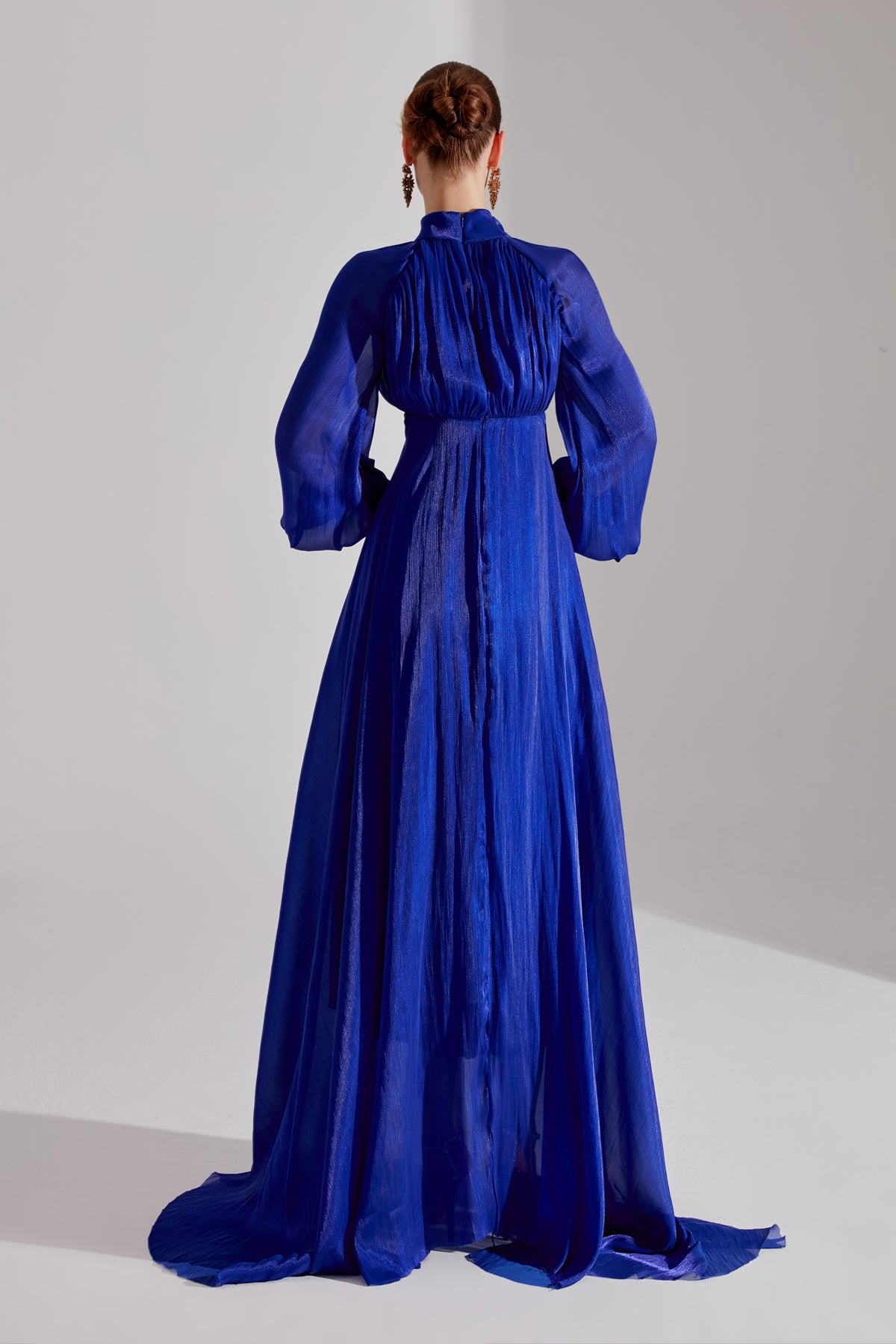 ELIZABETH Saks Kurdelayaka Kloş Kleid