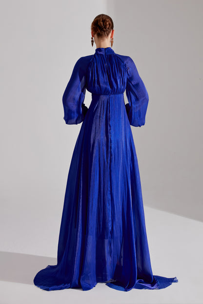 ELIZABETH Saks Kurdelayaka Kloş Kleid