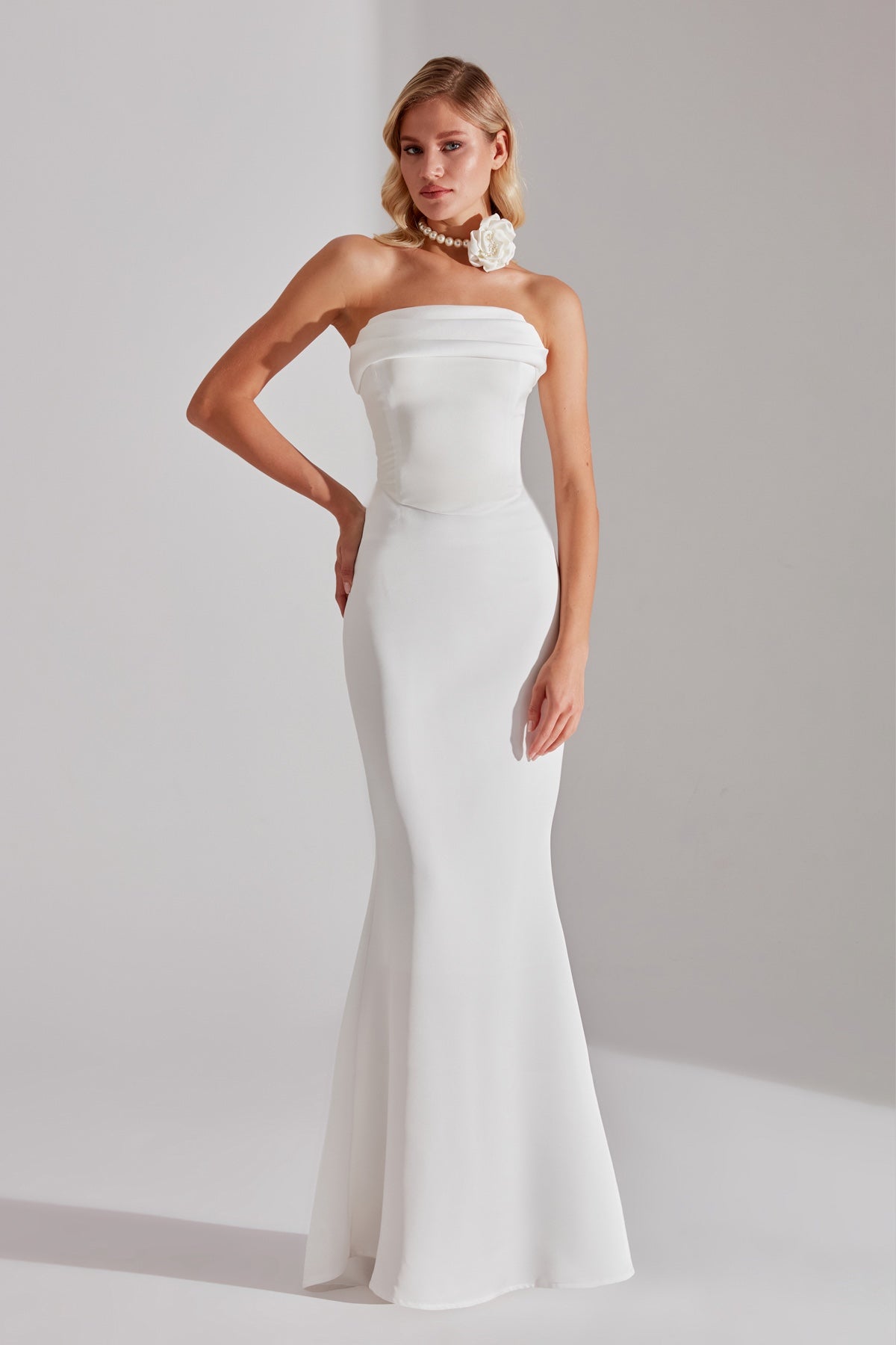 DAPHNE WHITE CORSET AND SKIRT WEDDING DRESS