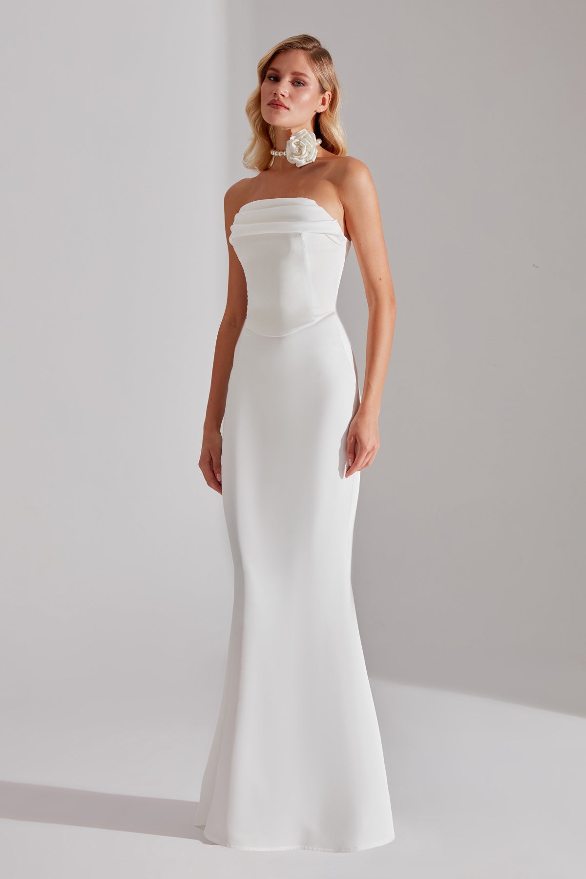 DAPHNE WHITE CORSET AND SKIRT WEDDING DRESS
