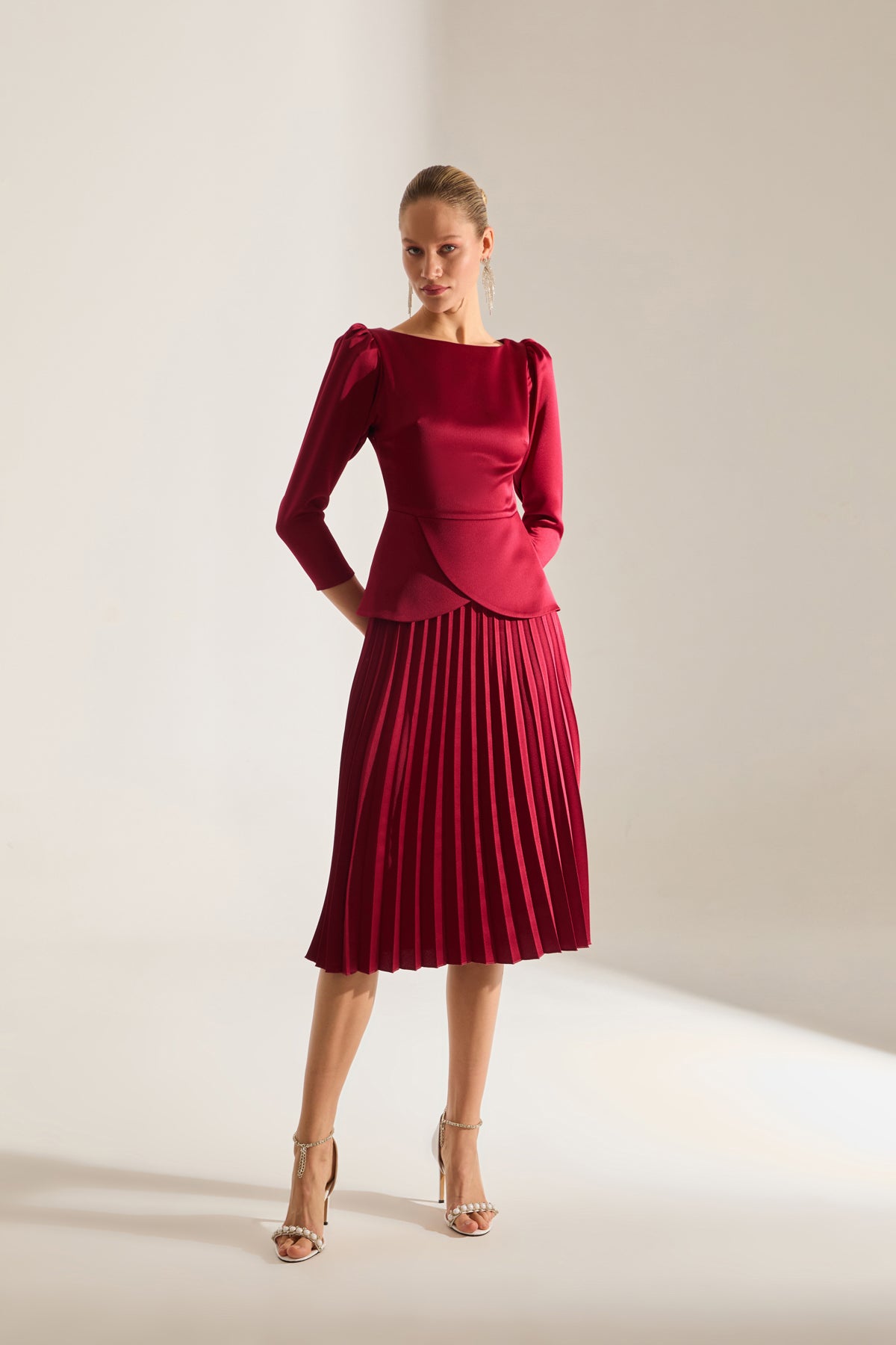 DARK RED FISH SKIRT