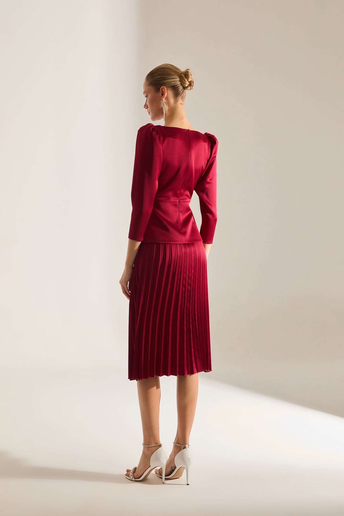 DARK RED FISH SKIRT