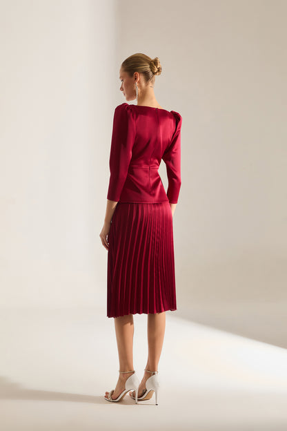 DARK RED FISH SKIRT
