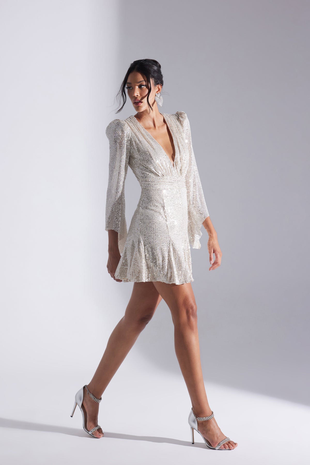 GABRIELLA PAYETTE GOLDEN MINI EVENING DRESS