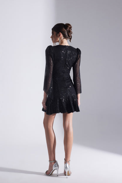 GABRIELLA BLACK MINI NIGHT DRESS
