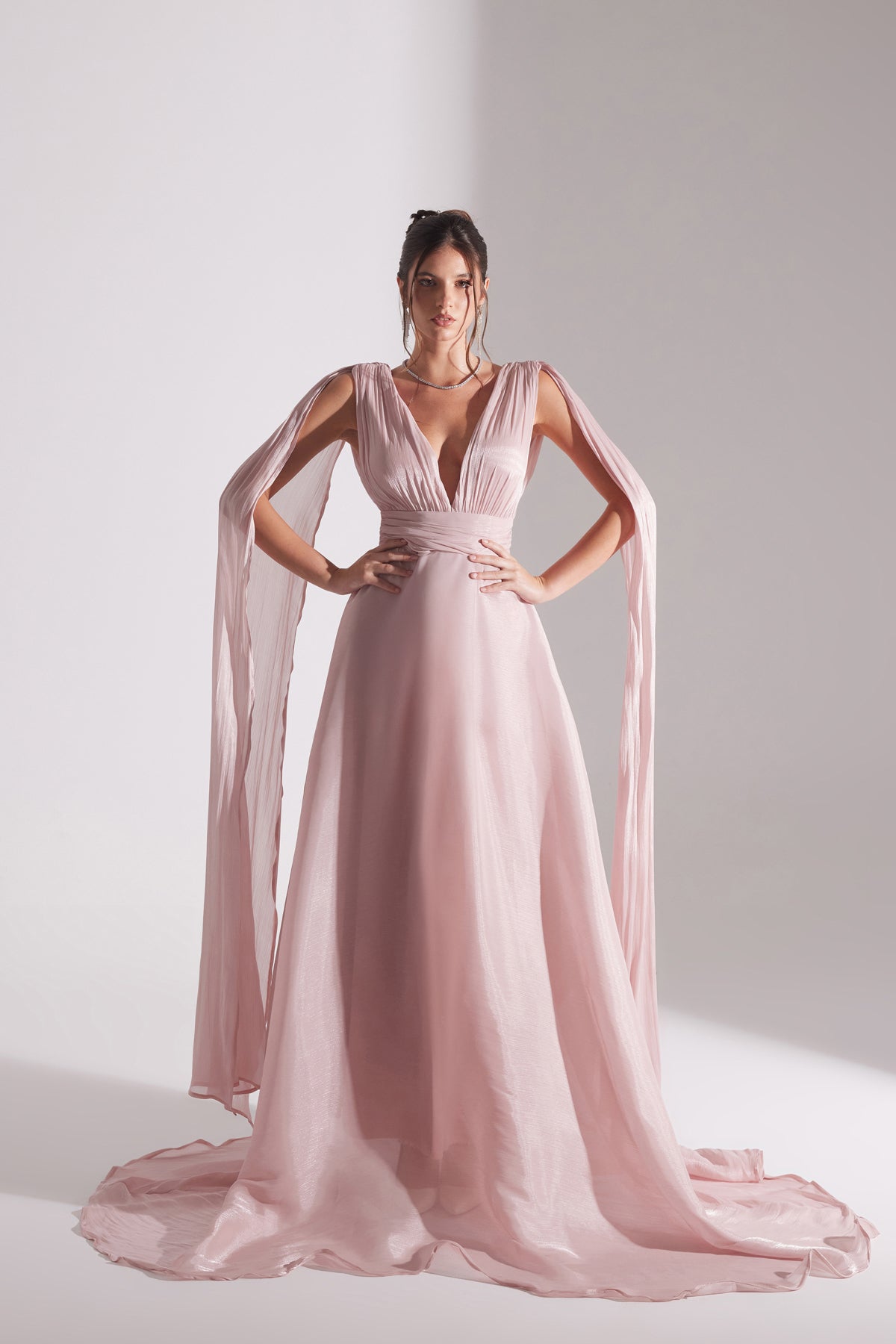 EMILY POWDERED TULLE EVENING DRESS