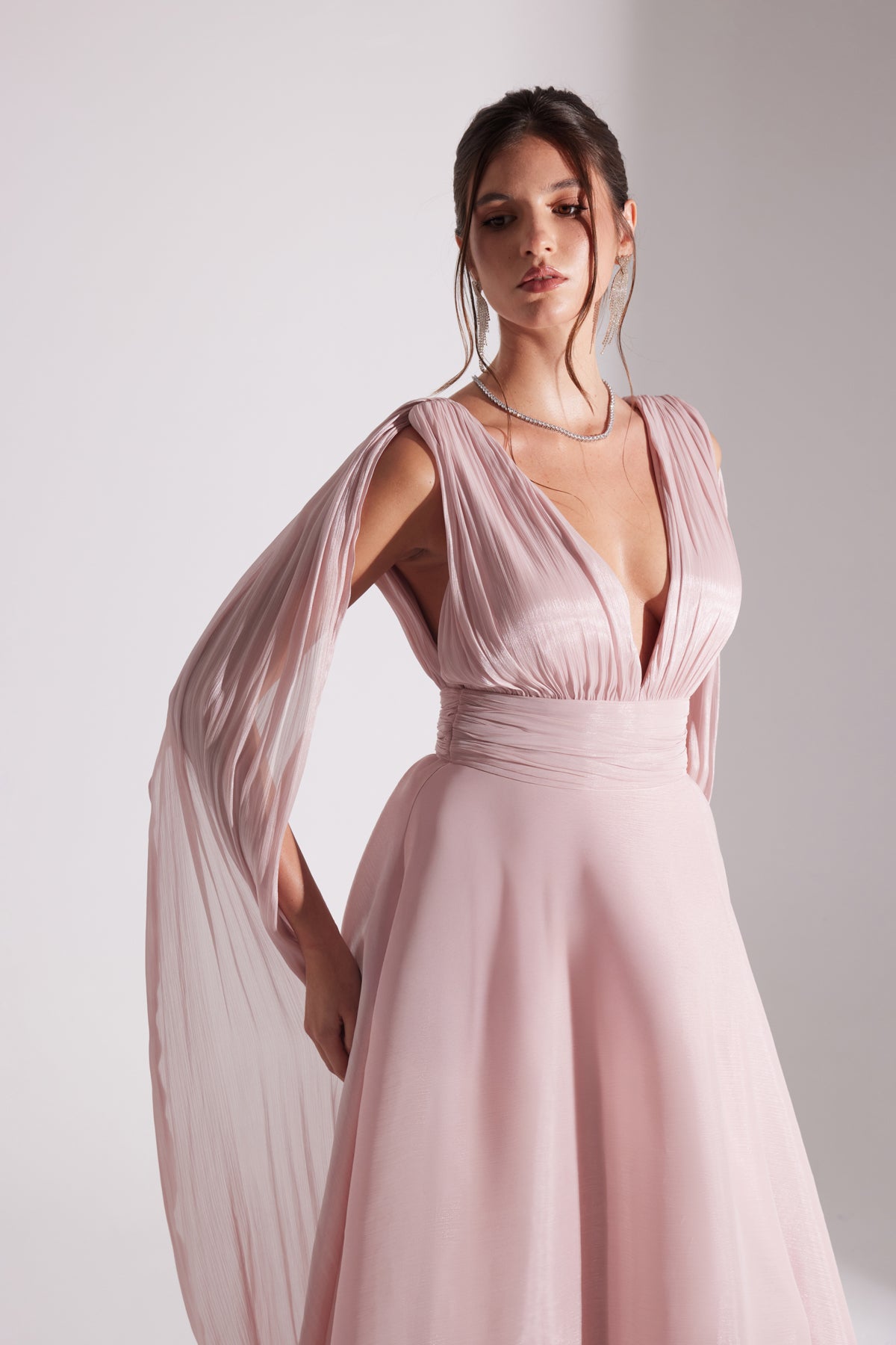 EMILY POWDERED TULLE EVENING DRESS