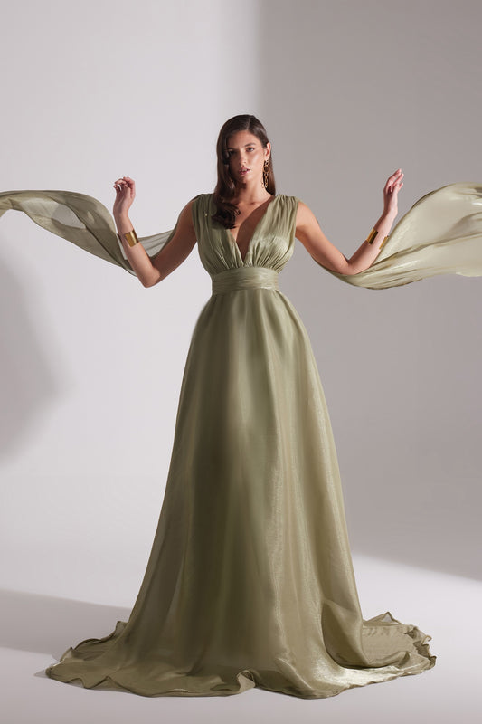 EMILY BLACK A-LINE EVENING DRESS