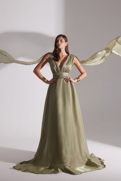 EMILY BLACK A-LINE EVENING DRESS