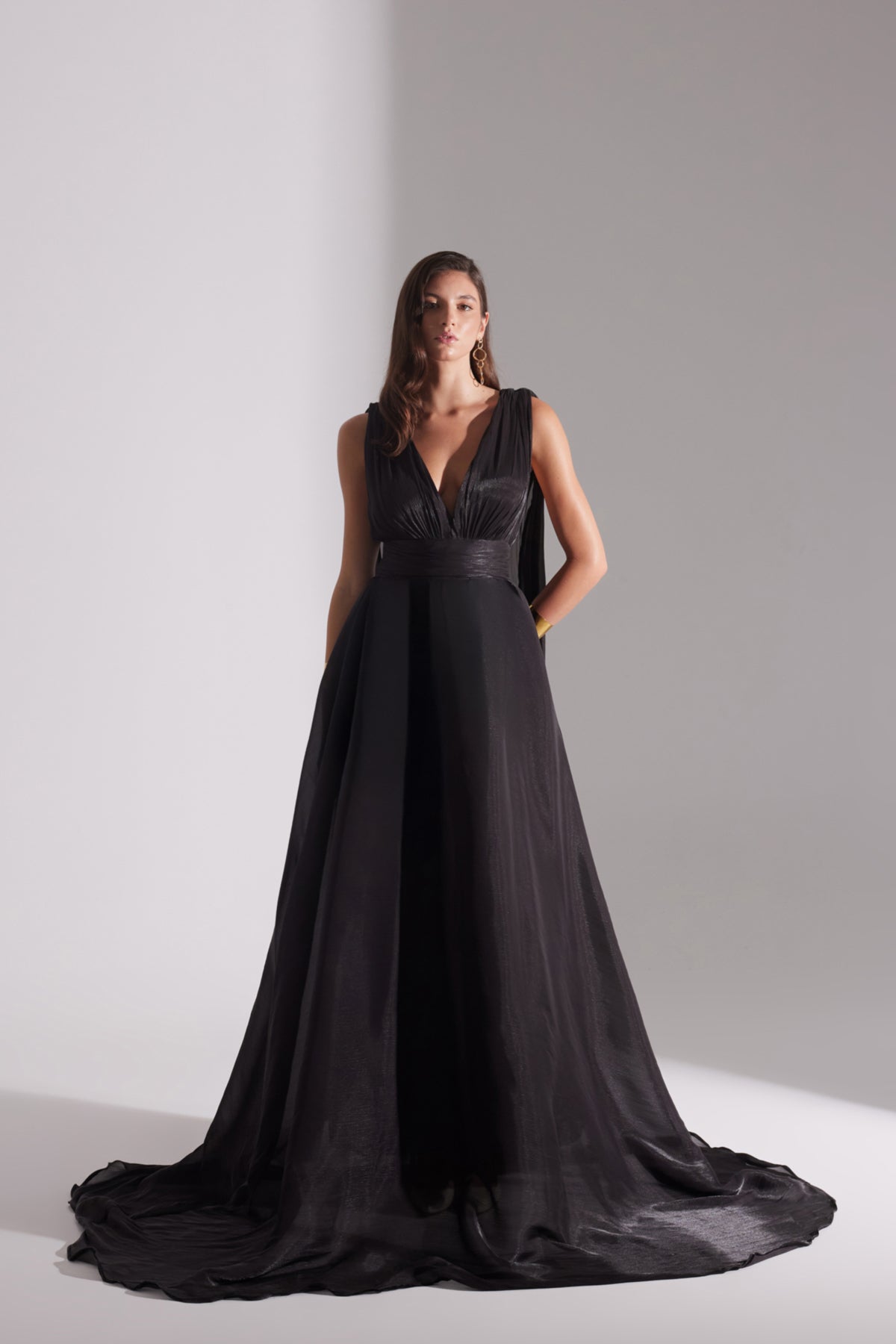 EMILY BLACK A-LINE EVENING DRESS