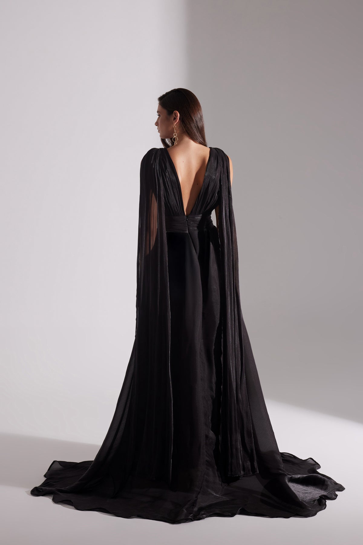 EMILY BLACK A-LINE EVENING DRESS