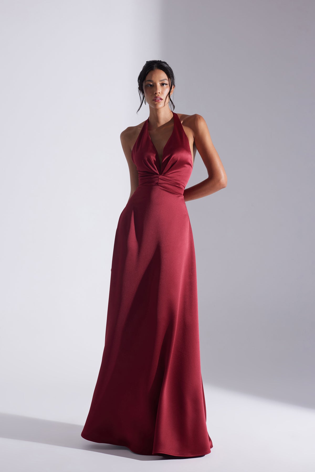 LILY DARK RED A-LINE WEDDING DRESS