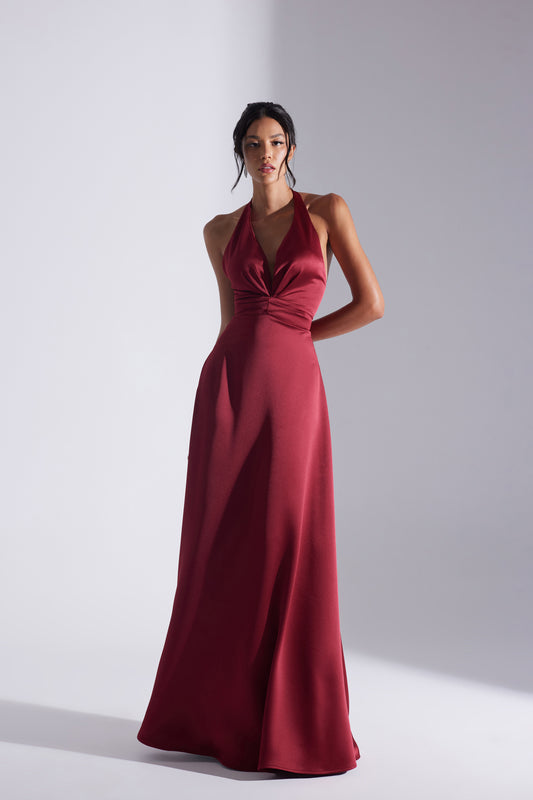 LILY DARK RED A-LINE WEDDING DRESS