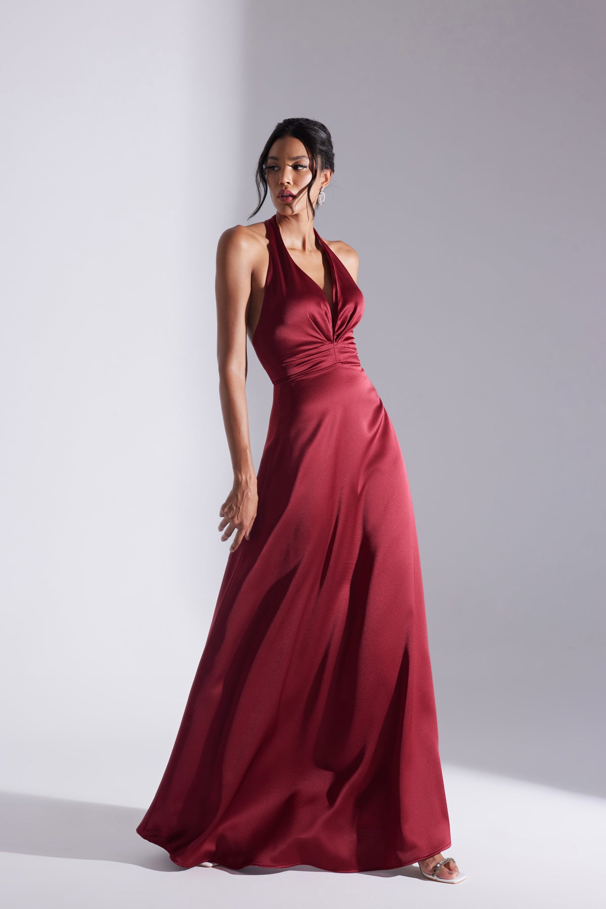 LILY DARK RED A-LINE WEDDING DRESS