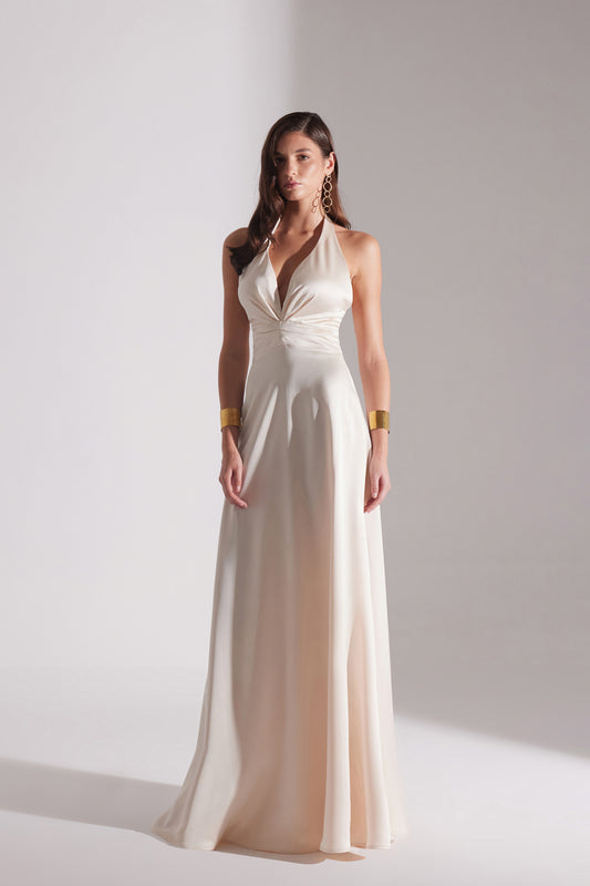 LILY ECRU A-LINE WEDDING DRESS