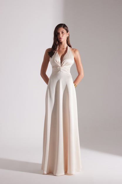 LILY ECRU A-LINE WEDDING DRESS